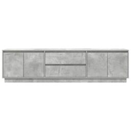 Berkfield Home TV Cabinet with LED Lights Concrete Grey 193.5x41x50 cm - thumbnail 7
