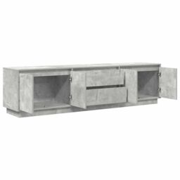 Berkfield Home TV Cabinet with LED Lights Concrete Grey 193.5x41x50 cm - thumbnail 6