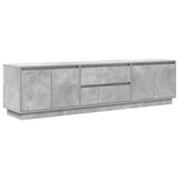 Berkfield Home TV Cabinet with LED Lights Concrete Grey 193.5x41x50 cm - thumbnail 3