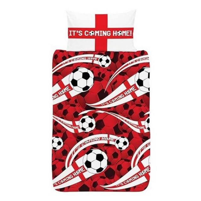 England Football Its Coming Home Reversible Duvet Set in Red - Size: Single - image 1