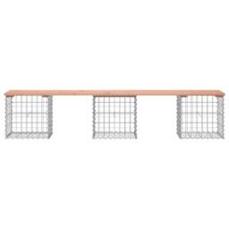 Berkfield Home Garden Bench Gabion Design 203x44x42 cm Solid Wood Douglas in Brown - Size: 203 x 44 x 42 cm - thumbnail 3
