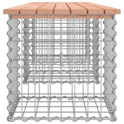 Berkfield Home Garden Bench Gabion Design 203x44x42 cm Solid Wood Douglas in Brown - Size: 203 x 44 x 42 cm - thumbnail 4