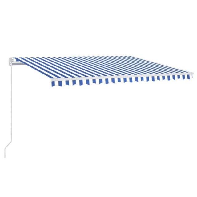 Berkfield Home Manual Retractable Awning 400x350 cm Blue & White - image 1
