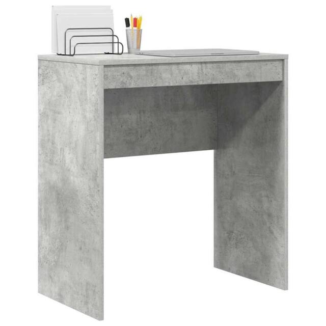 Berkfield Home Modern Computer Desk Concrete grey Particle board with concrete-l - image 1