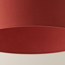 ValueLights Reni Rust Red Fabric Easy Fit Drum Ceiling Lamp Shade in Burnt Orange - Size: Medium - thumbnail 5