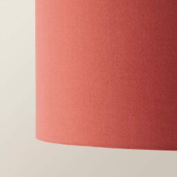 ValueLights Reni Rust Red Fabric Easy Fit Drum Ceiling Lamp Shade in Burnt Orange - Size: Medium - thumbnail 4