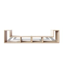 Berkfield Home TV Cabinet Double L-Shaped Oak in Brown - thumbnail 5