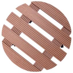 Berkfield Home Plant Trolleys 4 pcs Brown √ò30x7, 5 cm WPC - thumbnail 1