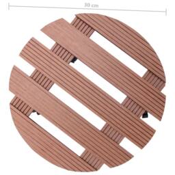 Berkfield Home Plant Trolleys 4 pcs Brown √ò30x7, 5 cm WPC - thumbnail 6
