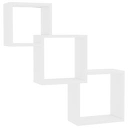 Berkfield Home Decorative Cube Wall Shelf White 68x15x68 cm Engineered Wood - Size: 68 x 15 x 68 cm - thumbnail 3