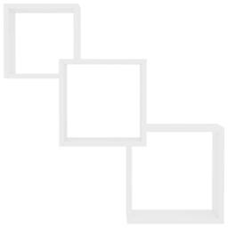 Berkfield Home Decorative Cube Wall Shelf White 68x15x68 cm Engineered Wood - Size: 68 x 15 x 68 cm - thumbnail 4