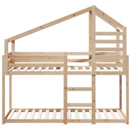 Berkfield Home Bunk Bed without Mattress 80x200 cm Solid Wood Pine in Brown - thumbnail 4