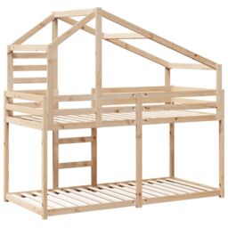 Berkfield Home Bunk Bed without Mattress 80x200 cm Solid Wood Pine in Brown - thumbnail 6