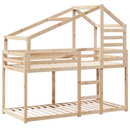 Berkfield Home Bunk Bed without Mattress 80x200 cm Solid Wood Pine in Brown - thumbnail 3