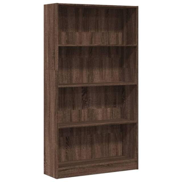 Berkfield Home Bookcase Brown Oak 80x24x143 cm Engineered Wood - Size: 80 x 24 x 143 cm - image 1