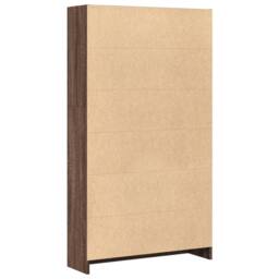 Berkfield Home Bookcase Brown Oak 80x24x143 cm Engineered Wood - Size: 80 x 24 x 143 cm - thumbnail 6