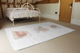 Benjamin Tate Design Beige Watercolor Illustration & Gold Elements Designer Rug in Natural - Size: Large - thumbnail 3