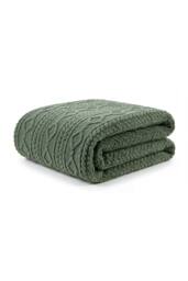 Deyongs Helsingborg Teddy Supersoft Jacquard Throw in Green - Size: 130 cm x 180 cm - thumbnail 1