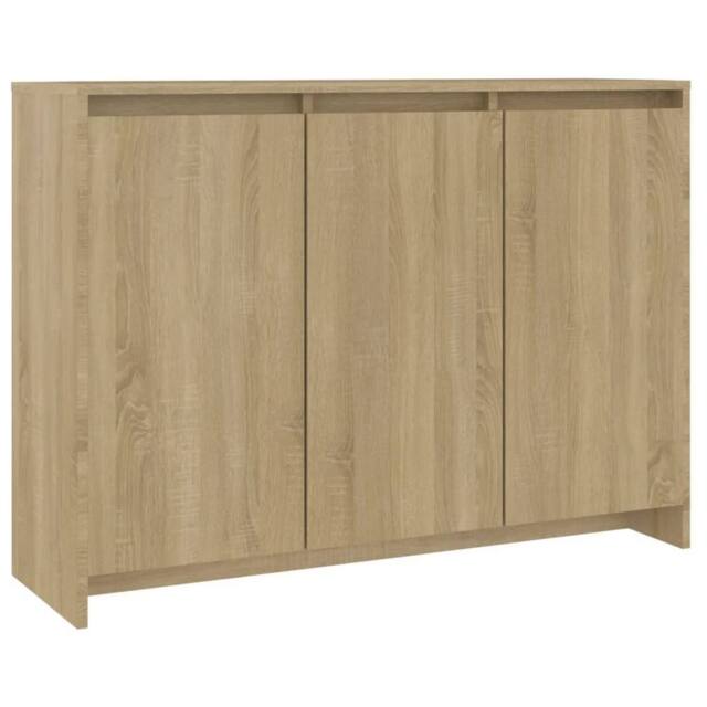 Berkfield Home Sideboard Sonoma Oak 102x33x75 cm Engineered Wood in Beige - Size: 102 x 33 x 75 cm - image 1