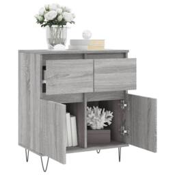 Berkfield Home Sideboard Grey Sonoma 60x35x70 cm Engineered Wood - Size: 60 x 35 x 70 cm - thumbnail 4