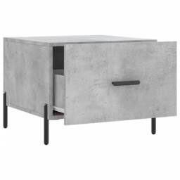 Berkfield Home Coffee Table Concrete Grey 50x50x40 cm Engineered Wood - Size: 50 x 50 x 40 cm - thumbnail 6