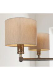 Netlighting Indara 5 Light Multi Arm Pendant Aged Bronze Aged Hammered Bronze Plate E14 in Brown - thumbnail 6