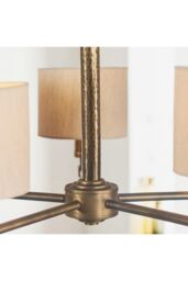 Netlighting Indara 5 Light Multi Arm Pendant Aged Bronze Aged Hammered Bronze Plate E14 in Brown - thumbnail 5