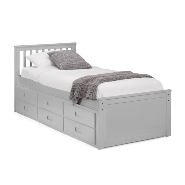 Cheshire Amethyst Bed With Underbed & Drawers - Dove Grey - Single (90cm) - image 1