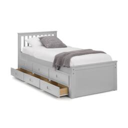 Cheshire Amethyst Bed With Underbed & Drawers - Dove Grey - Single (90cm) - thumbnail 2