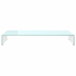 Berkfield Home TV Stand/Monitor Riser Glass Green 90x30x13 cm - Size: 90 x 30 x 13 cm - thumbnail 3