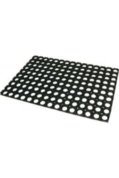 JVL Rondo Rubber Ring Door Mat in Black - Size: 40 x 60 cm - thumbnail 1