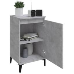 Berkfield Home Bedside Cabinet Concrete Grey 40x35x70 cm Engineered Wood - Size: 40 x 35 x 70 cm - thumbnail 4