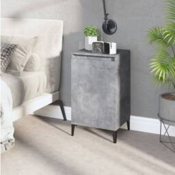 Berkfield Home Bedside Cabinet Concrete Grey 40x35x70 cm Engineered Wood - Size: 40 x 35 x 70 cm - thumbnail 2