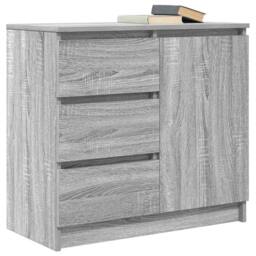Berkfield Home Sideboard with Drawer Grey Sonoma 71x35x65 cm Engineered Wood - Size: 71 x 35 x 65 cm - thumbnail 4