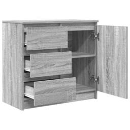 Berkfield Home Sideboard with Drawer Grey Sonoma 71x35x65 cm Engineered Wood - Size: 71 x 35 x 65 cm - thumbnail 5