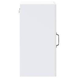 Berkfield Home Kitchen Wall Cabinet with Glass Door Lucca Concrete Grey Wood in White - thumbnail 8