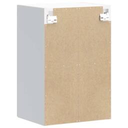 Berkfield Home Kitchen Wall Cabinet with Glass Door Lucca Concrete Grey Wood in White - thumbnail 9