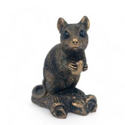 Animal Crackers Mouse With Acorn Figurine From The Leonardo Reflections Bronzed Range in Bronze - thumbnail 3