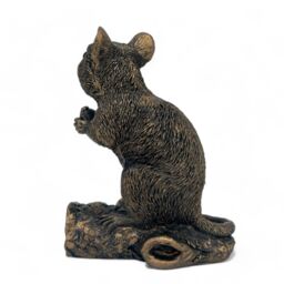 Animal Crackers Mouse With Acorn Figurine From The Leonardo Reflections Bronzed Range in Bronze - thumbnail 5