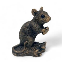 Animal Crackers Mouse With Acorn Figurine From The Leonardo Reflections Bronzed Range in Bronze - thumbnail 1
