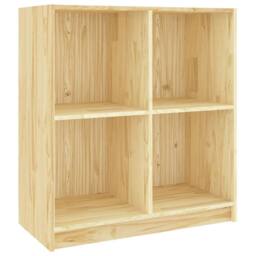 Berkfield Home Sideboard 70x33x76 cm Solid Pinewood in Brown - Size: 70 x 33 x 76 cm - thumbnail 1