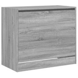 Berkfield Home Shoe Cabinet Grey Sonoma 80x42x69 cm Engineered Wood - Size: 80 x 42 x 69 cm - thumbnail 4