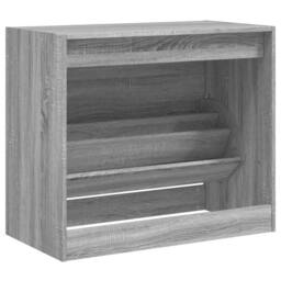 Berkfield Home Shoe Cabinet Grey Sonoma 80x42x69 cm Engineered Wood - Size: 80 x 42 x 69 cm - thumbnail 7