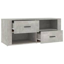 Berkfield Home TV Cabinet Concrete Grey 100x35x40 cm Engineered Wood - Size: 100 x 35 x 40 cm - thumbnail 7