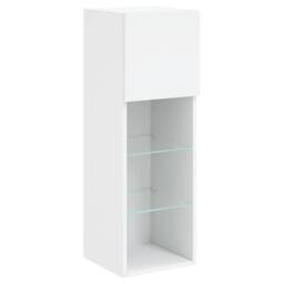 Berkfield Home 4 Piece TV Wall Cabinets with LED Lights White - thumbnail 8