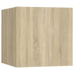 Berkfield Home 4 Piece TV Cabinet Set Sonoma Oak Engineered Wood in Brown - thumbnail 4