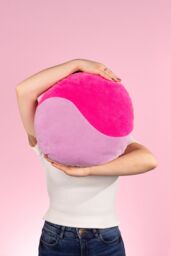 Heya Home Unity 100% Cotton Velvet Ready Filled Cushion in Lilac - Size: 40 cm x 40 cm - thumbnail 5
