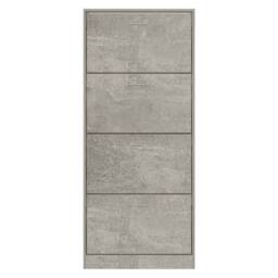 Berkfield Home Shoe Cabinet Concrete Grey 63x24x147 cm Engineered Wood - Size: 63 x 24 x 147 cm - thumbnail 4