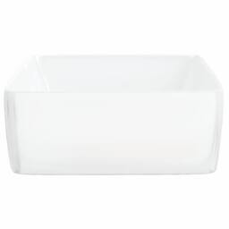Berkfield Home Wash Basin White 48x37x13 cm Ceramic Rectangle - Size: 48 x 37 x 13 cm - thumbnail 5