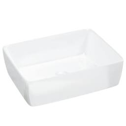 Berkfield Home Wash Basin White 48x37x13 cm Ceramic Rectangle - Size: 48 x 37 x 13 cm - thumbnail 1